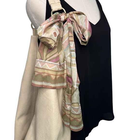 Vintage Liz Claiborne pastel Southwestern abstract print long scarf 10x52" - Picture 5 of 7